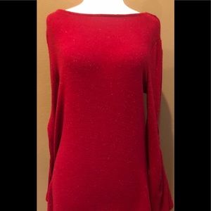 Red Juicy Couture Sweater with trim sleeves